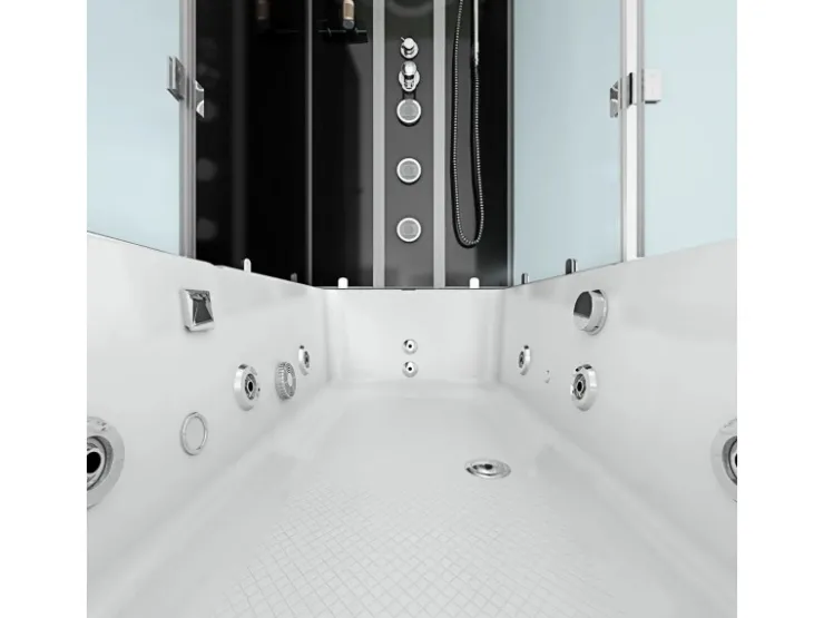Sale AcquaVapore Whirlpool Dusche Kombination K05-R32-WP-EC Duschtempel 90x180