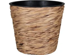 Best A.H.G. Übertopf mit Wasserhyazinthe Sticking Roll Ø 16 cm x 14 cm Natur