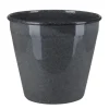 New A.H.G. Metall-Topf mit Ablaufstopfen Ø 20,5 cm cm x 18 cm Anthrazit