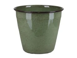 Clearance A.H.G. Metall-Topf mit Ablaufstopfen Ø 20,5 cm cm x 18 cm Grün