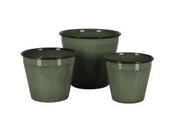 Online A.H.G. Metall-Topf mit Ablaufstopfen Ø 17 cm cm x 14 cm Grün