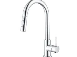Einhebelmischer<AICA Säulenbrause-Wasserhahn Zwei Wasserauslassmodi Küche Mischbatterie Ausziehbar 360° Drehbar Einhand-Spültischarmatur Bad Küchenarmatur Chrom