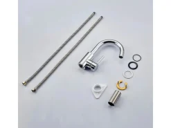 Clearance AICA Wasserhahn Bad Hoch Waschtischarmatur Auslauf Höhe 158mm Waschbecken Armaturen 304 Edelstahl Einhebelmischer Mischbatterie Chrom