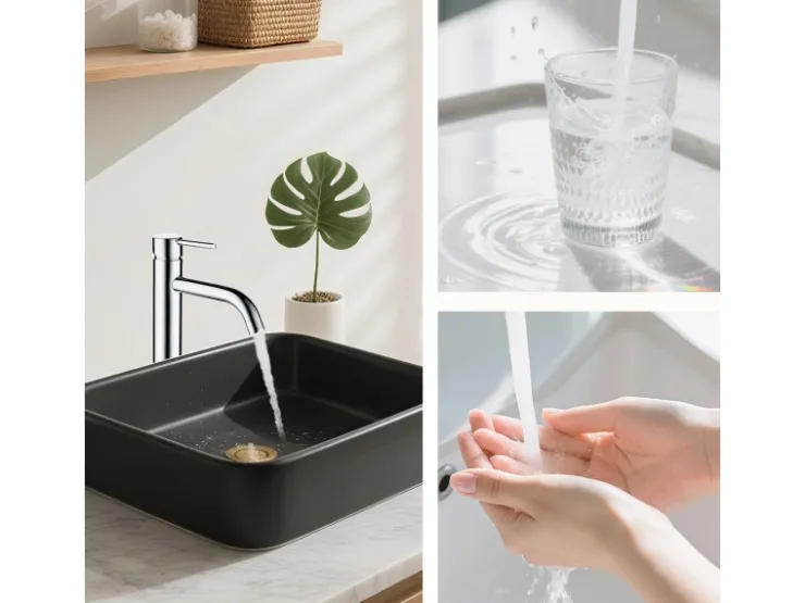 Best AICA Wasserhahn Bad Hoch Waschtischarmatur Auslauf Höhe 195mm Waschbecken Armaturen 304 Edelstahl Einhebelmischer Mischbatterie Chrom