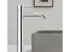Best AICA Wasserhahn Bad Hoch Waschtischarmatur Auslauf Höhe 195mm Waschbecken Armaturen 304 Edelstahl Einhebelmischer Mischbatterie Chrom