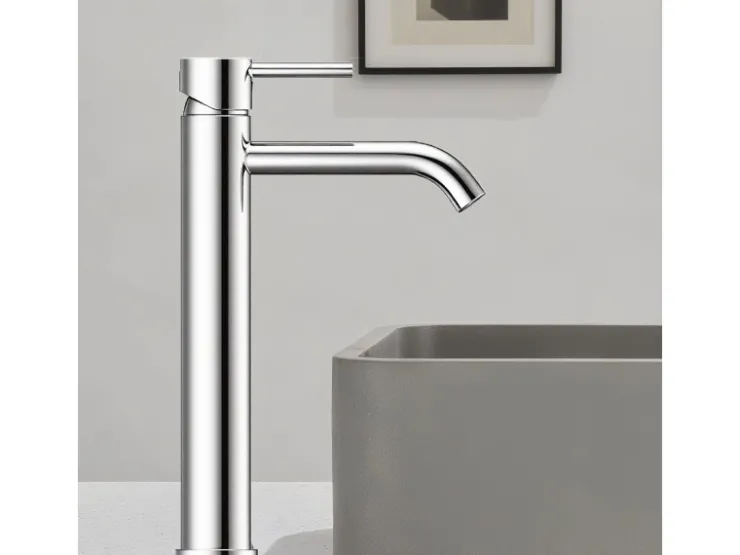 Best AICA Wasserhahn Bad Hoch Waschtischarmatur Auslauf Höhe 195mm Waschbecken Armaturen 304 Edelstahl Einhebelmischer Mischbatterie Chrom