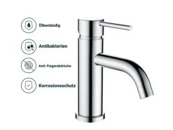 New AICA Wasserhahn Bad Niedriger Waschtischarmatur Waschbecken Armaturen 304 Edelstahl Einhebelmischer Mischbatterie Einhebelmischer