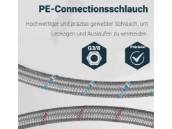 Clearance AICA Wasserhahn Küche Spültischarmatur 3-Wege mit Trinkwasserfilter 2-Hebel Design für Doppelspülen 360° Schwenkbar Chrom