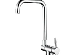 Online AICA Wasserhahn Doppelfunktion 360° Drehbare Kippbare Küchenarmatur Wasser mit 304 Edelstahl und Keramikventil Mischbatterie Chrom