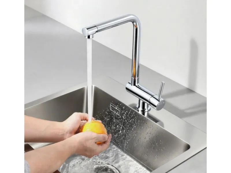 AICA Wasserhahn Faltbare 360° Drehbare Küchenarmatur 304 Edelstahl Hochdruckfest Mischbatterie Spültischarmatur Einhebelmischer