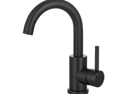 Best AICA Wasserhahn Bad Hoch Waschtischarmatur Auslauf Höhe 158mm Waschbecken Armaturen 304 Edelstahl Einhebelmischer Mischbatterie Schwarz