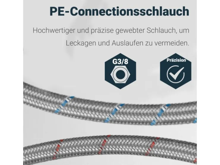 New AICA Wasserhahn Silber Küche Spültischarmatur 3-Wege mit Trinkwasserfilter 2-Hebel Design für Doppelspülen 360° Schwenkbar Silber Gebürstet