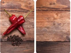 Allstar Herdabdeckungen|Kochfelder<Glasabdeckplatten Pepper für Glaskeramik-Kochfelder 2er-Set