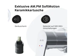 Outlet AM.PM Einhebel-Duscharmatur Hit Brausearmatur aus Messing, Brausebatterie Wasserhahn Bad FTA20000 Einhebelmischer