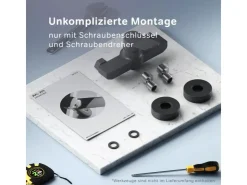 Best AM.PM Einhebel-Duscharmatur Hit Brausearmatur aus Messing, Mischbatterie Brausebatterie Wasserhahn Bad FXA20022 Schwarz