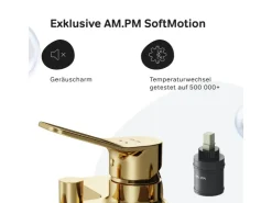 Best AM.PM Einhebel-Wannenarmatur / Brausearmatur X-Joy Aufputz Gold