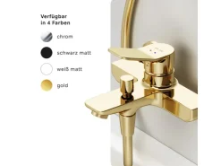 Best AM.PM Einhebel-Wannenarmatur / Brausearmatur X-Joy Aufputz Gold