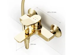 Best AM.PM Einhebel-Wannenarmatur / Brausearmatur X-Joy Aufputz Gold