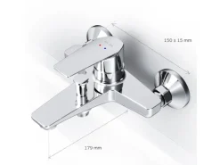 Hot AM.PM Einhebel-Wannenarmatur / Brausearmatur,  Wasserhahn Bad, Wannenbatterie FGA10000 Gem Aufputz Chrom