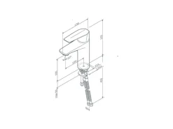 AM.PM Einhebel-Waschtischarmatur Gem Wasserhahn Bad aus Messing, Mischbatterie FGA02100 Chrom