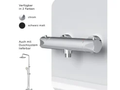 Einhebelmischer<AM.PM Thermostat Duscharmatur Hit Brausearmatur aus Messing, Mischbatterie, Duschthermostat FTA40000 Chrom