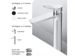 New AM.PM Waschtischarmatur mit hohem Auslauf, Waschbecken Armatur, Mischbatterie FXA92000 X-Joy Wasserhahn Bad Einhebelmischer