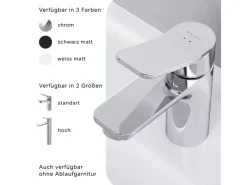 Online AM.PM Waschtischarmatur mit Klick-Ablauf, Waschbecken Armatur, Mischbatterie FXA82100 X-Joy Wasserhahn Bad Einhebelmischer