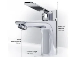Online AM.PM Waschtischarmatur mit Klick-Ablauf, Waschbecken Armatur, Mischbatterie FXA82100 X-Joy Wasserhahn Bad Einhebelmischer