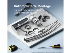 Einhebelmischer|Ersatzteile Küchenarmatur<AM.PM Waschtischarmatur mit Klick-Ablaufgarnitur, Waschbecken Armatur, Mischbatterie FTA82200 Hit M-Größe Chrom