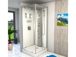 AcquaVapore Einhebelmischer<AquaVapore Dampfdusche Duschtempel Sauna Dusche Duschkabine D38-10R2-EC 90x90 cm
