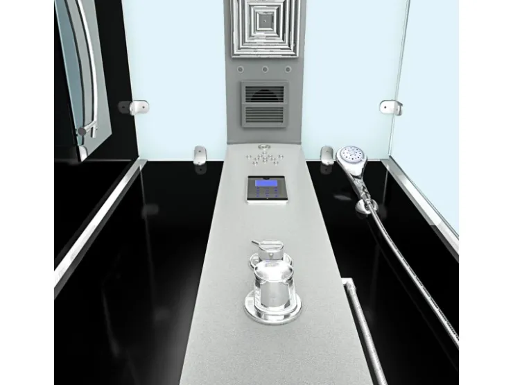 AcquaVapore Einhebelmischer<AquaVapore Dampfdusche Duschtempel Sauna Dusche Duschkabine D38-13L2-EC 90x90 cm