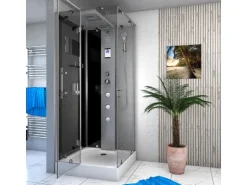 AcquaVapore Einhebelmischer<AquaVapore Dampfdusche Duschtempel Sauna Dusche Duschkabine D38-13L2-EC 90x90 cm