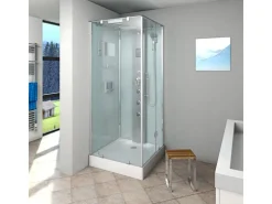 AcquaVapore Einhebelmischer<AquaVapore Dampfdusche Duschtempel Sauna Dusche Duschkabine D38-20R2 100x100 cm