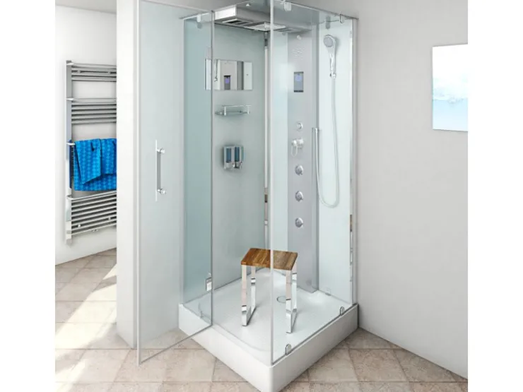 AcquaVapore Einhebelmischer<AquaVapore Dampfdusche Duschtempel Sauna Dusche Duschkabine D38-20L2 100x100 cm
