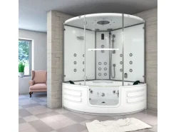 AcquaVapore Einhebelmischer<AquaVapore Dampfdusche Whirlpool Dusche Duschkabine K70-WS-EH-EC-SC 150x150cm