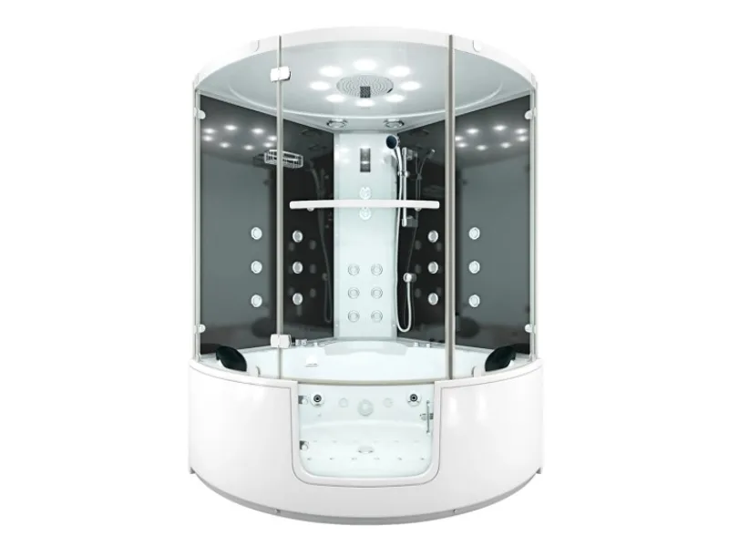 Outlet AquaVapore Dampfdusche Whirlpool Dusche Duschkabine K60-SW-EH 140x140cm Einhebelmischer