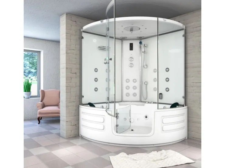 Sale AcquaVapore AquaVapore Dampfdusche Whirlpool Dusche Duschkabine K70-WS-EH-EC 150x150cm