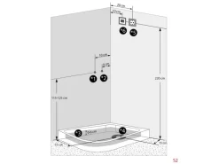 Online AquaVapore Dusche Duschkabine D60-73M2L-EC Duschtempel Sauna 120x80 cm Einhebelmischer