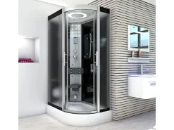 Outlet AcquaVapore AquaVapore Dusche Duschkabine D60-73M2R Duschtempel Sauna 80x120 cm