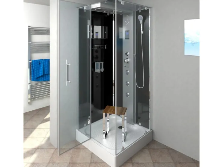 Best AcquaVapore AquaVapore Duschkabine Komplettdusche D38-23L0-EC Fertigdusche Dusche 100x100 cm