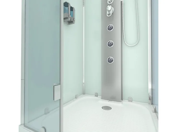 AcquaVapore Einhebelmischer<AquaVapore Duschkabine Komplettdusche D38-10L0-EC Fertigdusche Dusche 90x90 cm