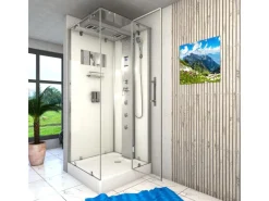 Online AquaVapore Duschkabine Komplettdusche D38-10R0 Fertigdusche Dusche 90x90 cm Einhebelmischer