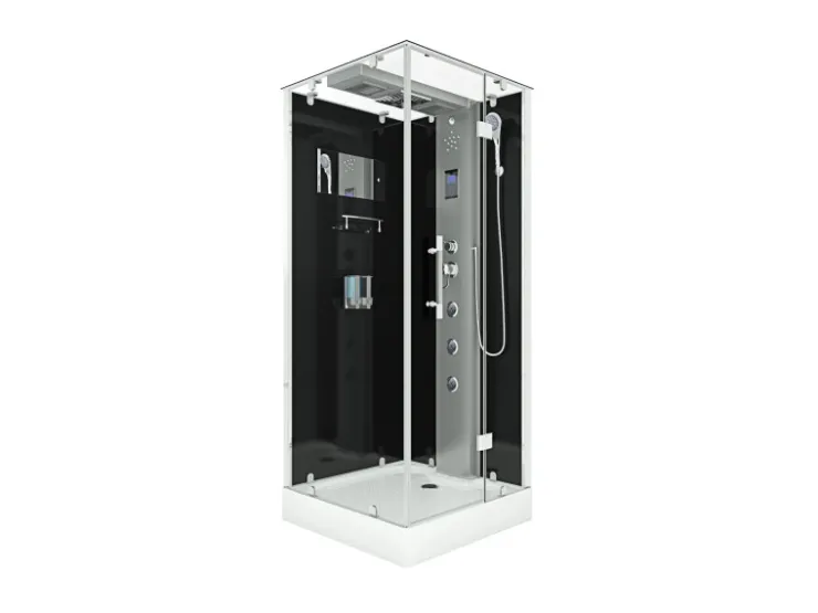 AcquaVapore Einhebelmischer<AquaVapore Duschkabine Komplettdusche D38-03R0 Fertigdusche Dusche 80x80 cm