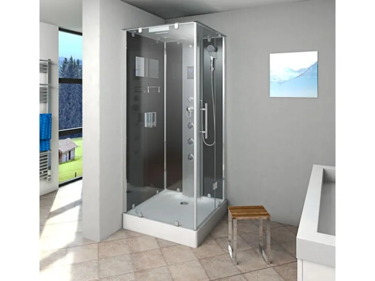AcquaVapore Einhebelmischer<AquaVapore Duschkabine Komplettdusche D38-03R0 Fertigdusche Dusche 80x80 cm