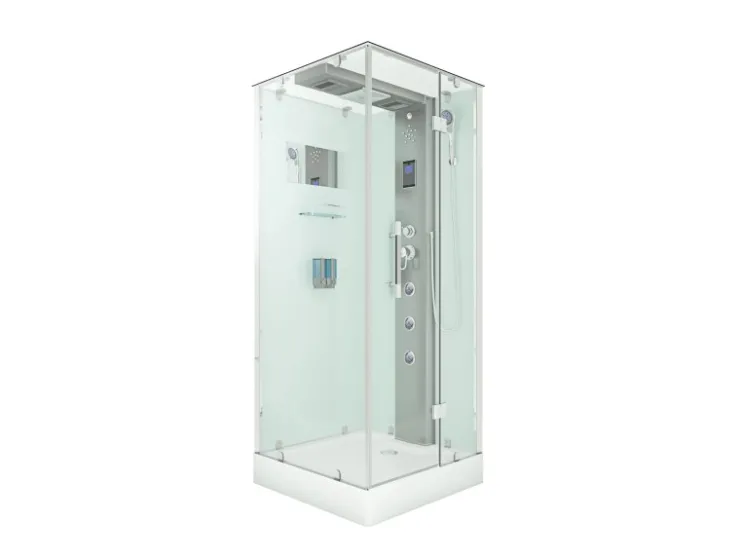 AcquaVapore Einhebelmischer<AquaVapore Duschkabine Komplettdusche D38-20R0-EC Fertigdusche Dusche 100x100 cm