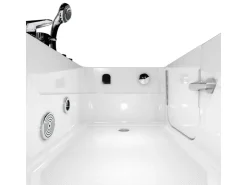 AcquaVapore Einhebelmischer<AquaVapore Whirlpool Seniorenwanne mit Tür S17-EH-WP-L 150x75cm