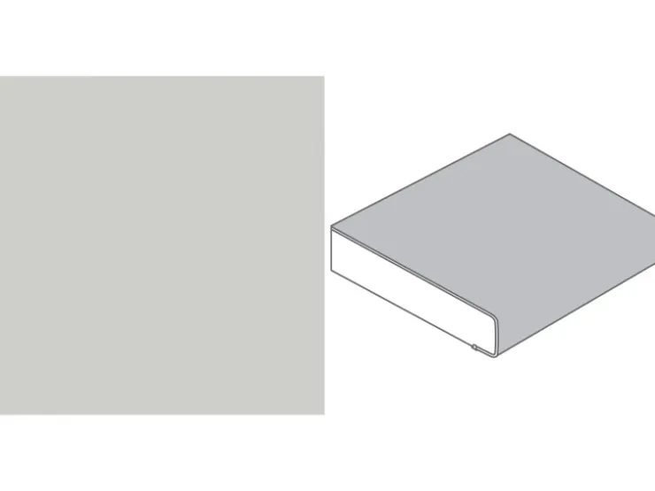 Kücheninseln|Küchenrückwände<Arbeitsplatte 90 cm x 3,9 cm Meterware Hellgrau