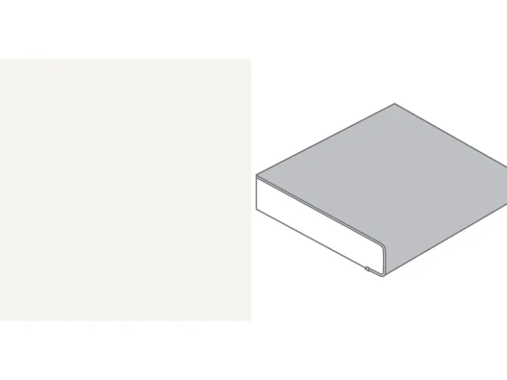 Outlet Arbeitsplatte 90 cm x 2,9 cm Meterware Uni Weiß