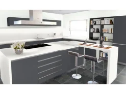 Sale Arbeitsplatte Weiß 60 cm x 3,9 cm Meterware Uni Weiß