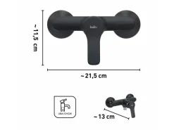 Hot Duscharmatur DU-5750 Schwarz Einhebelmischer